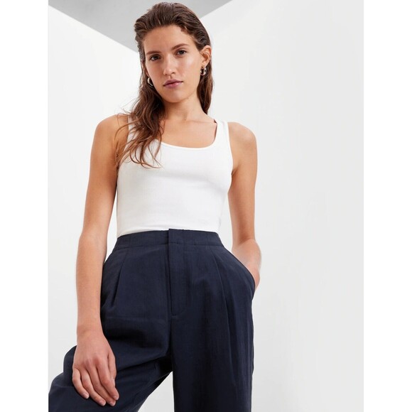 NWT Gap Softsuit Trouser High Rise Wide Leg Pants Black Office Size 8 Tencel - Picture 1 of 9